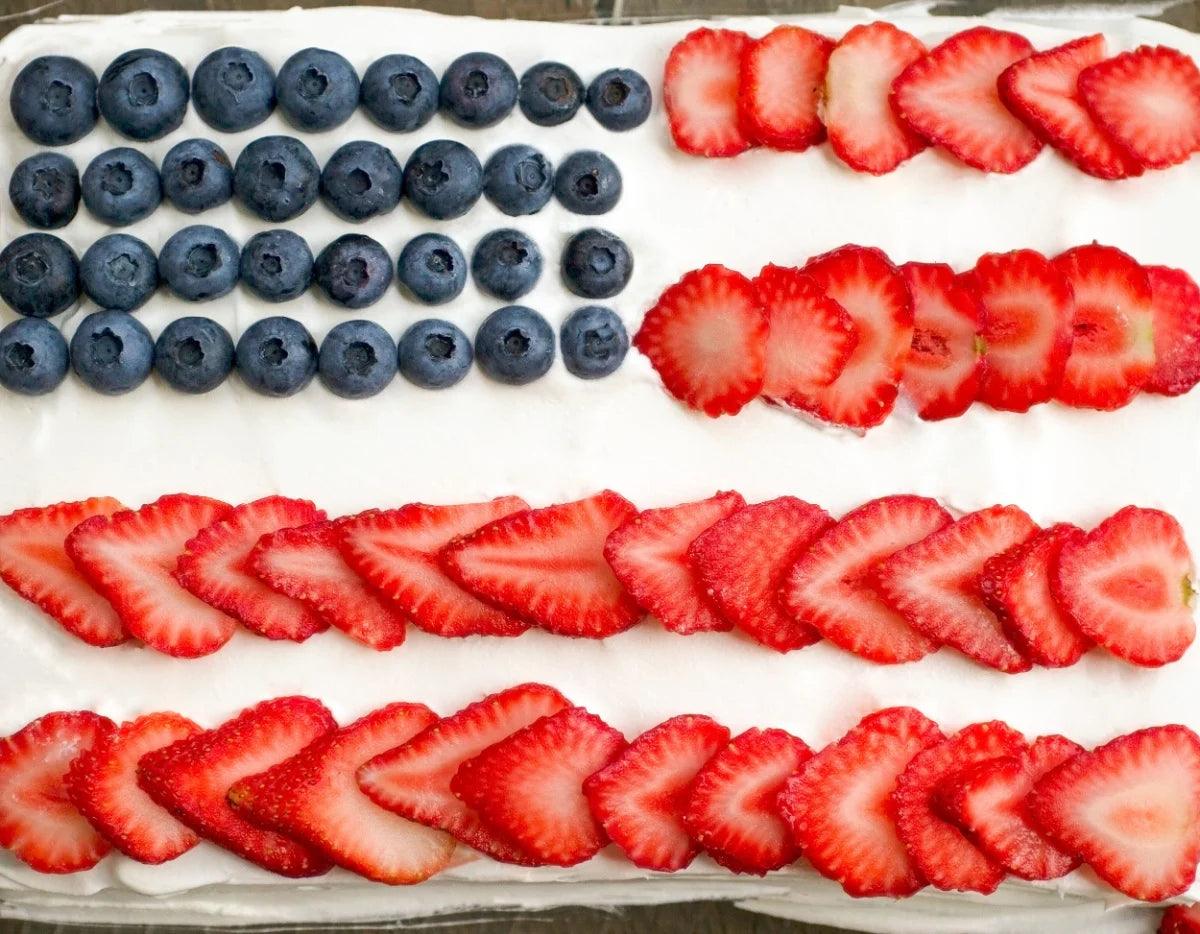 Berry Flag Cake