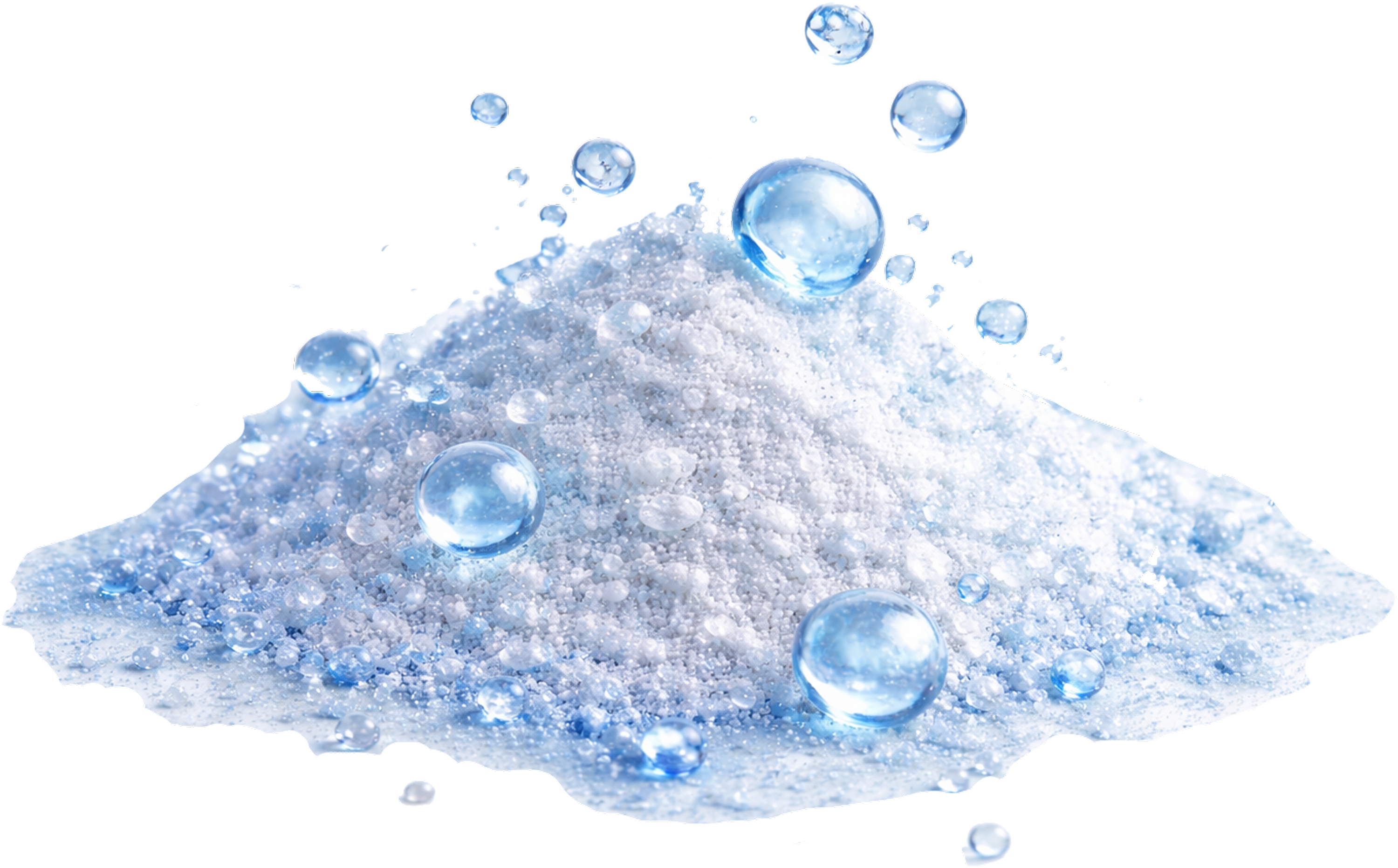 Hyularonic Acid with water droplets on a white background